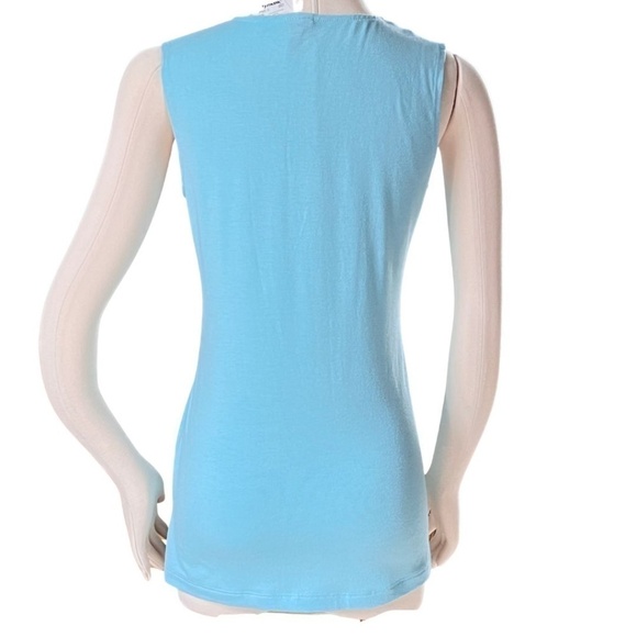Sleeveless Blue Bohemian Tank Top With Inset Crochet Medallion Size Larg… - Picture 3 of 9